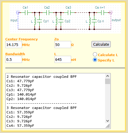 Online Calculator Output