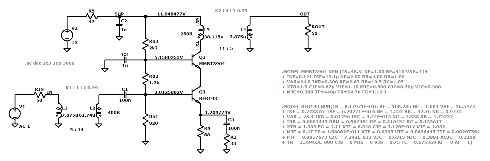 LTspice schematic