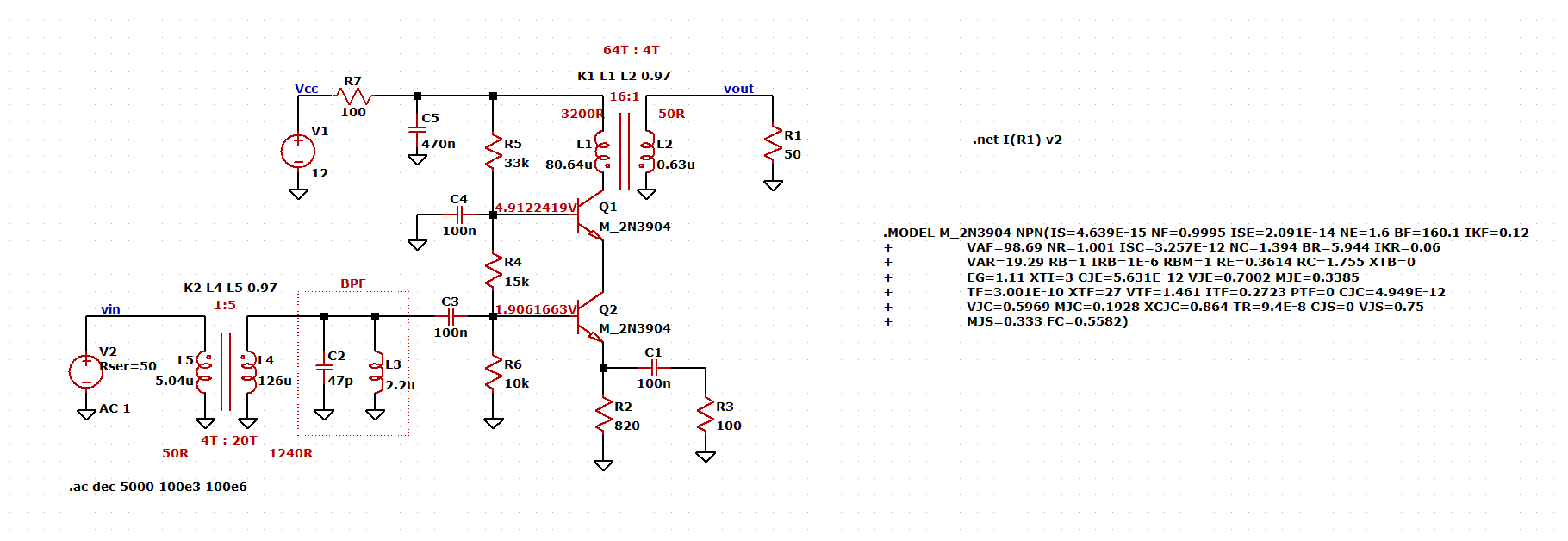Modified spice schematic
