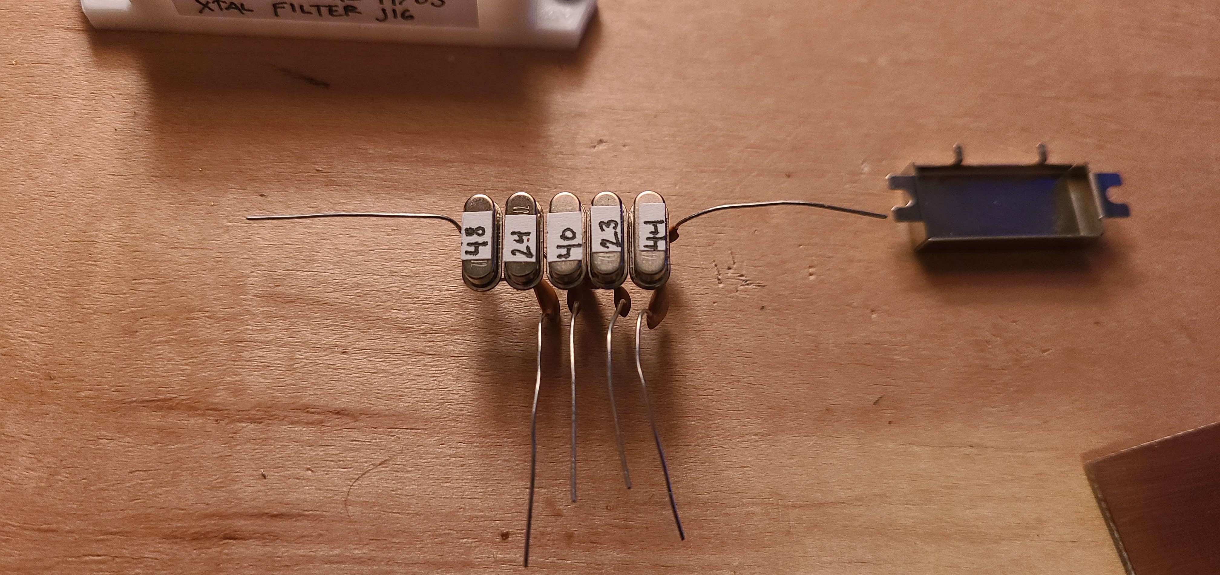 Crystal filter soldered