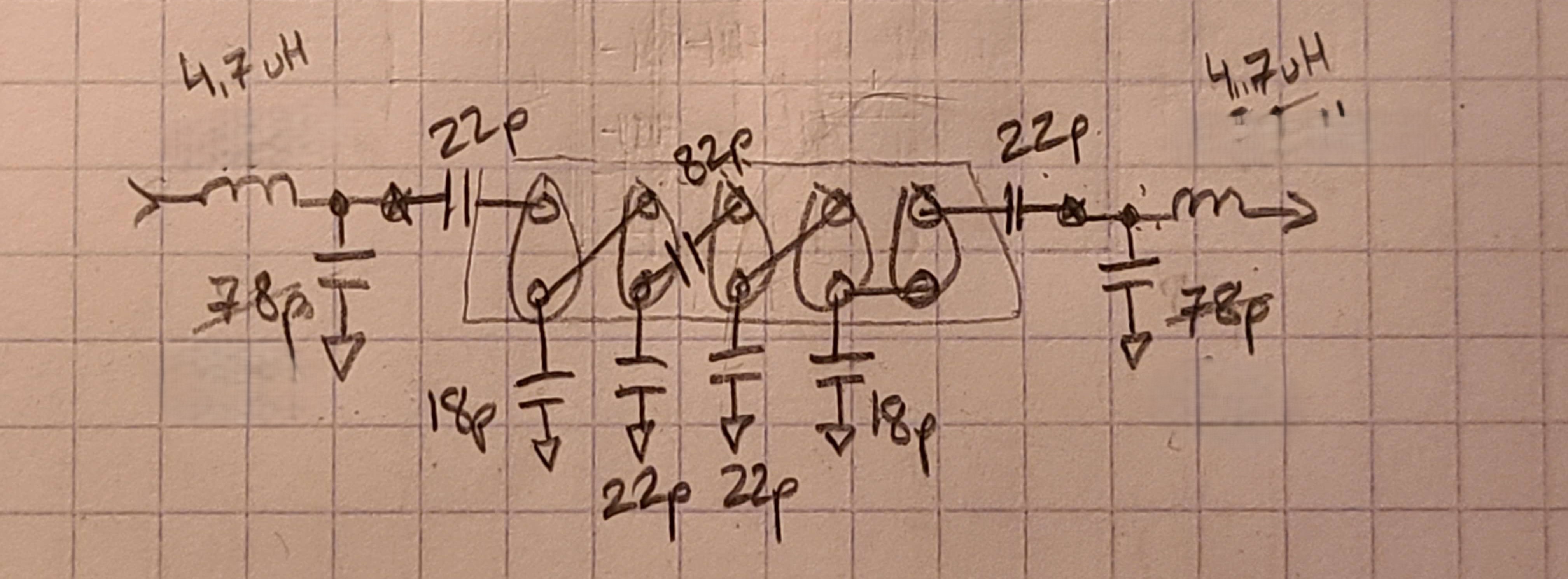 Crystal filter component values
