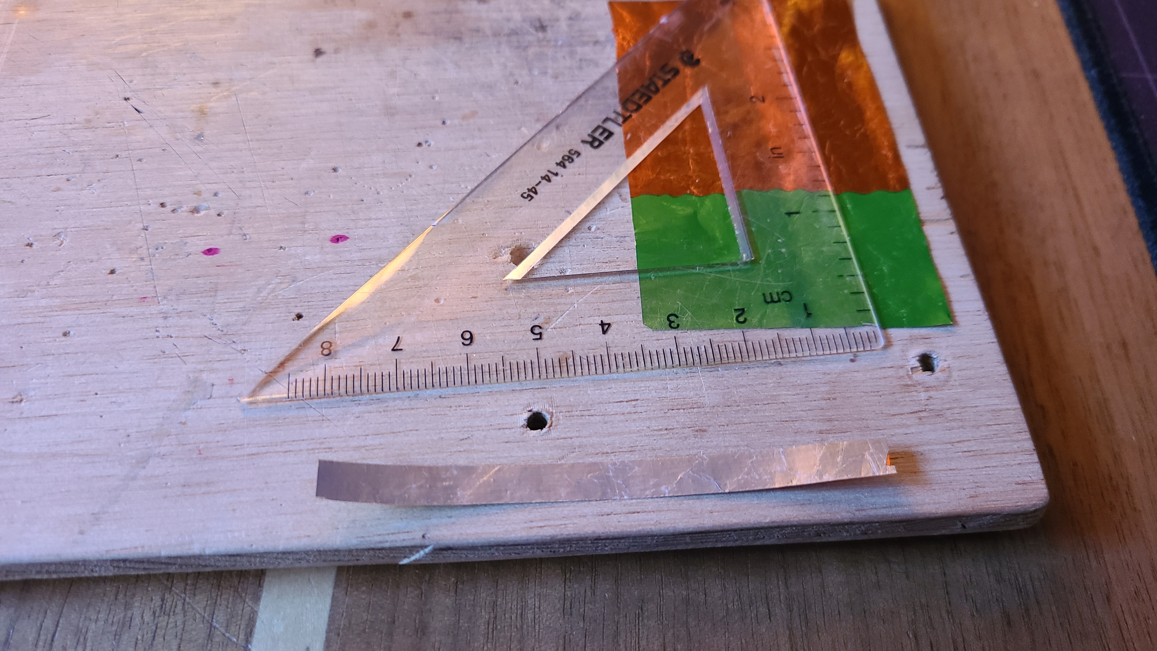 Foil cut to 5mm wide