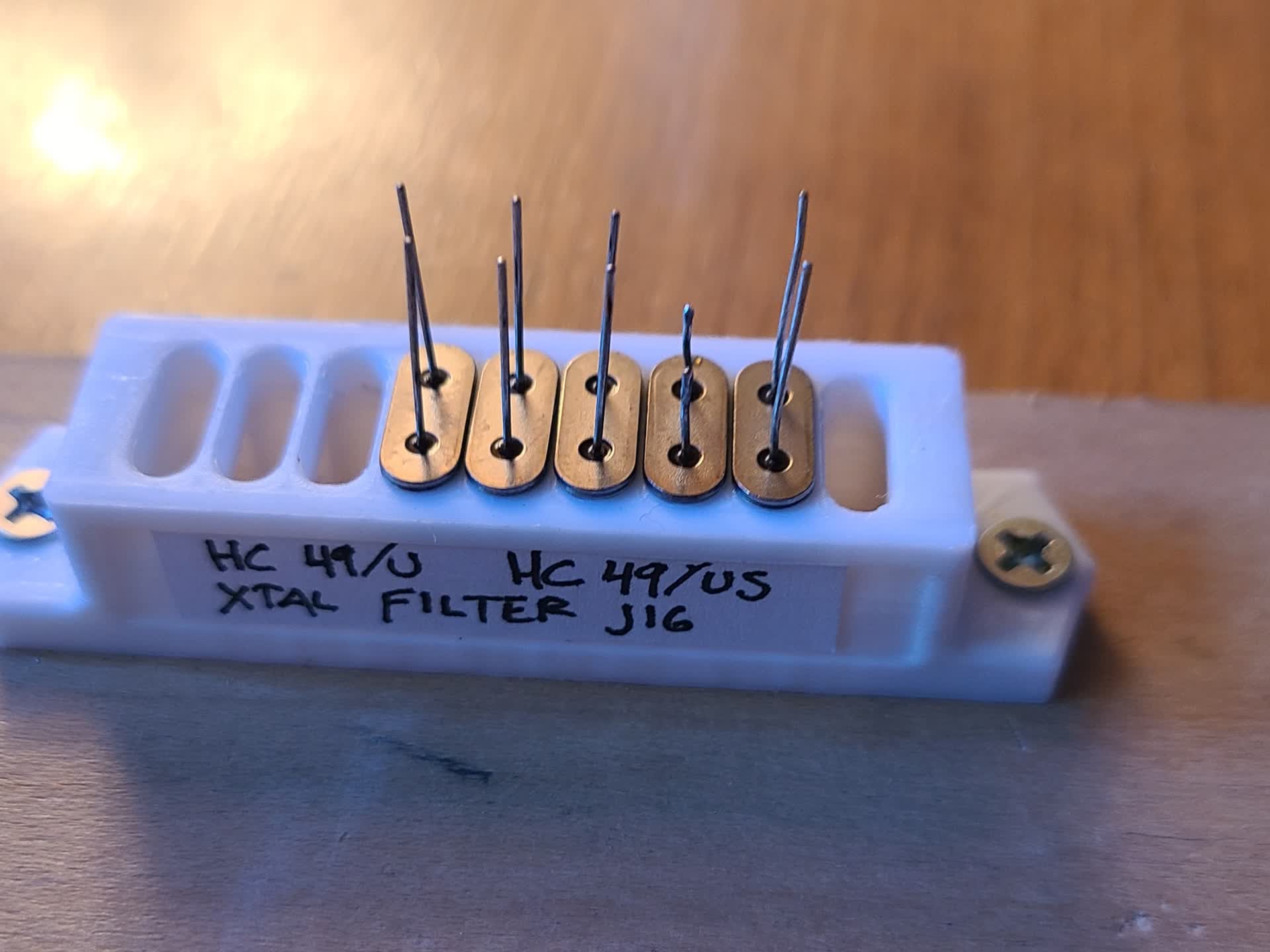 Crystal's placed into jig