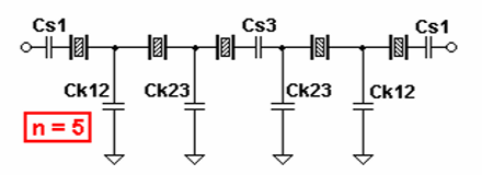 Crystal filter schematic