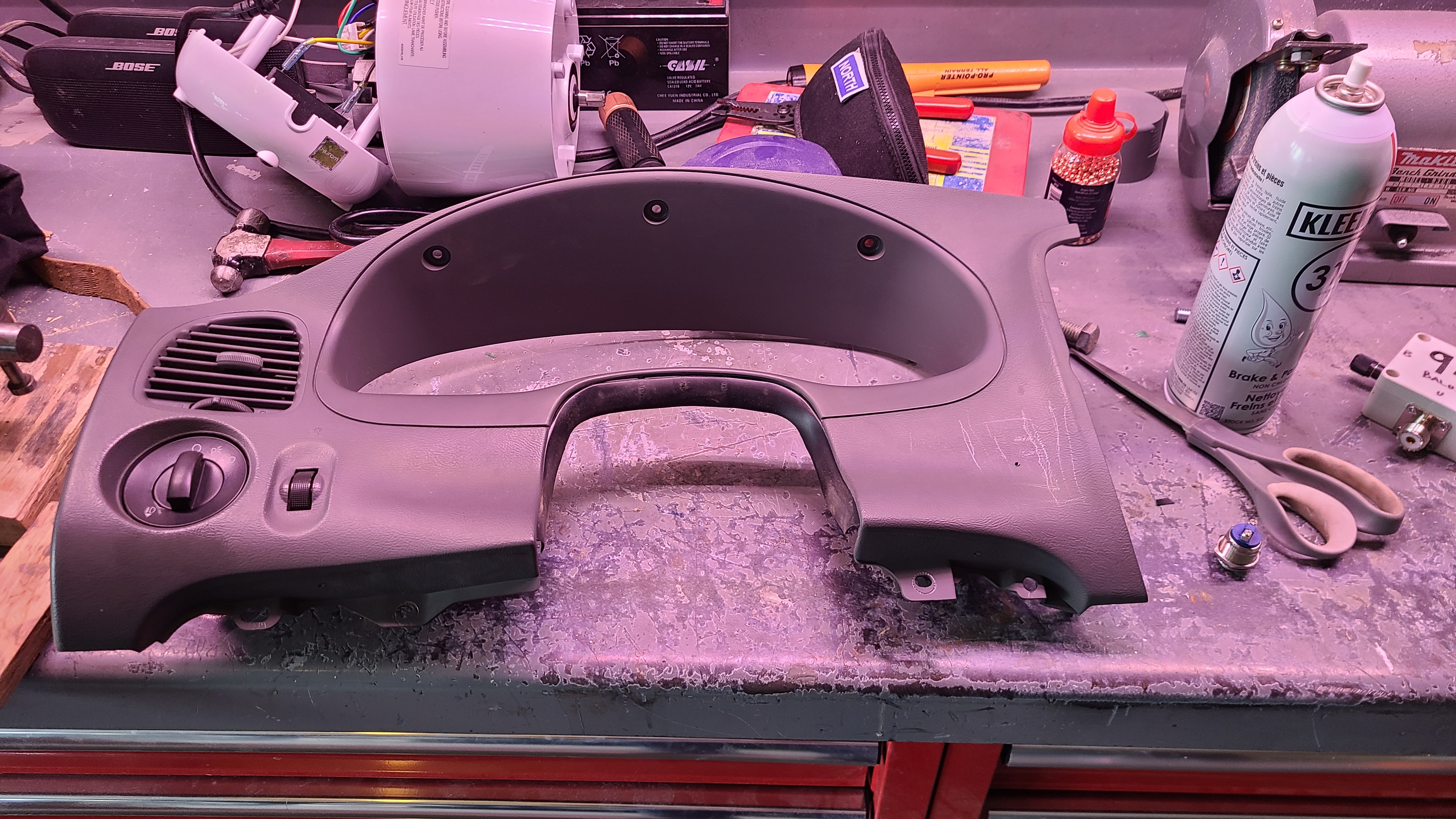 Drilling hole for button