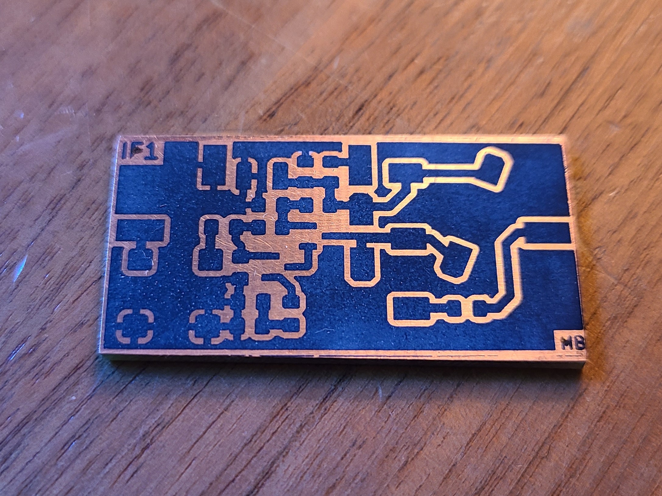 PCB Layout transferred to copper clad