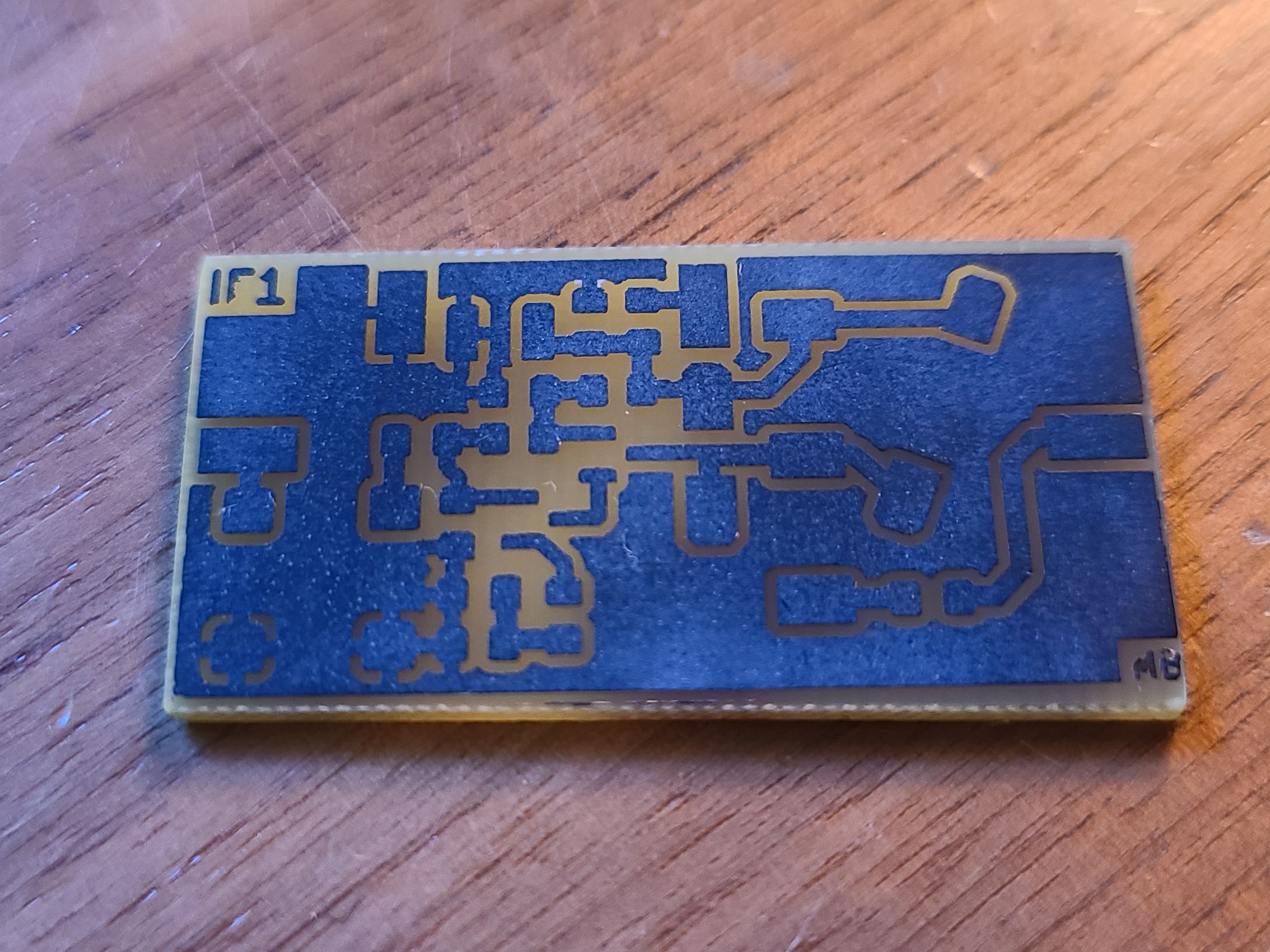 Copper clad after etching