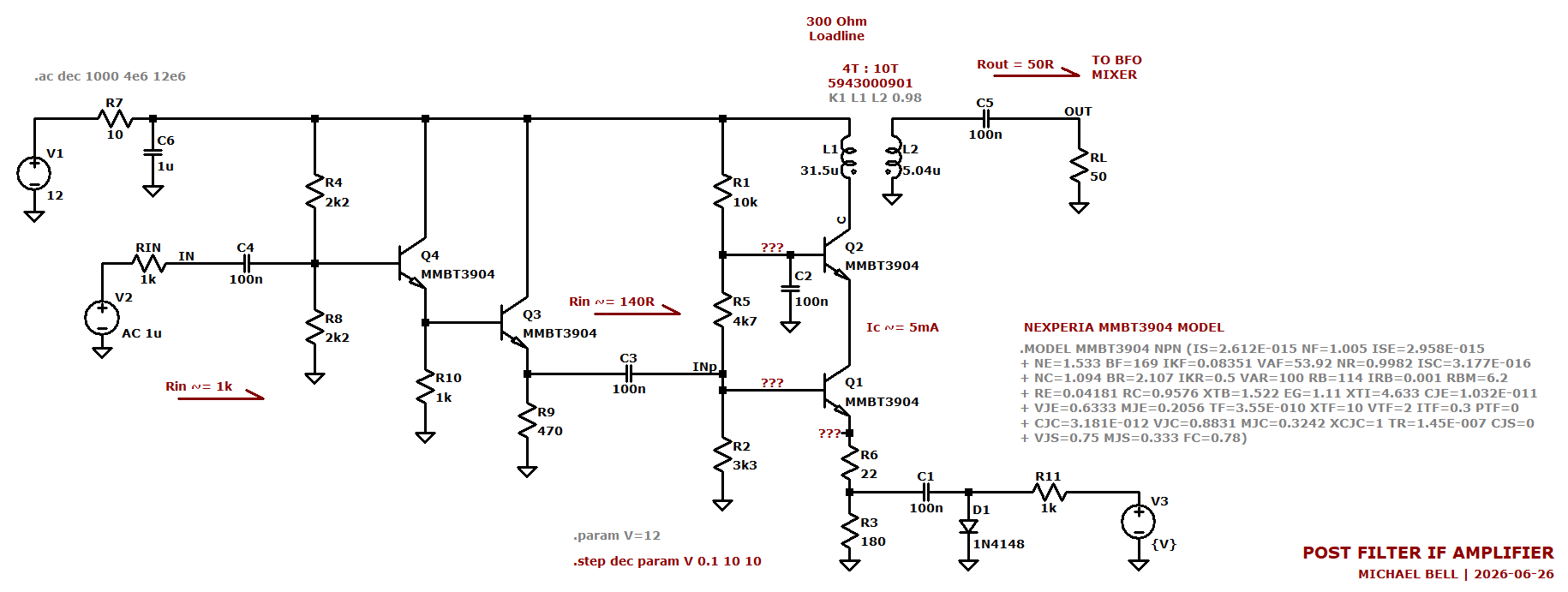 First IF amp schematic