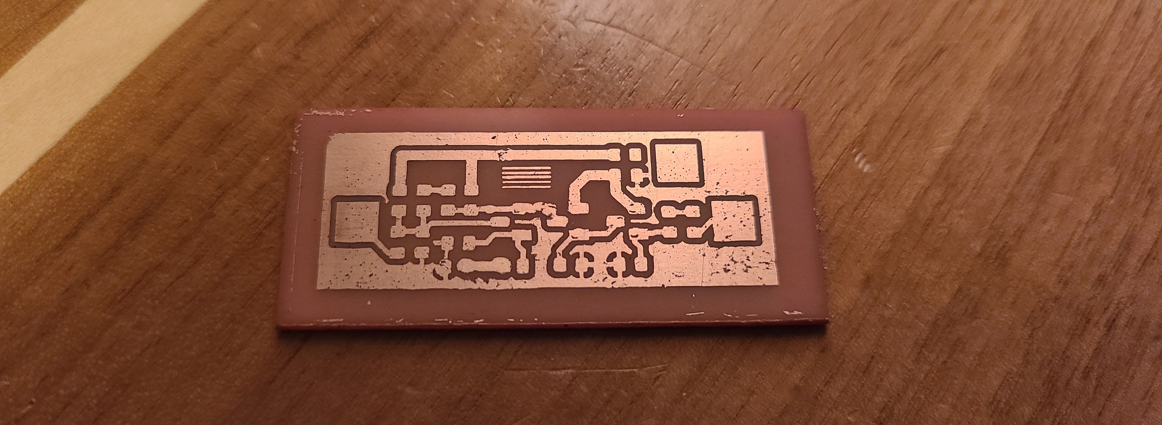 Board after etching