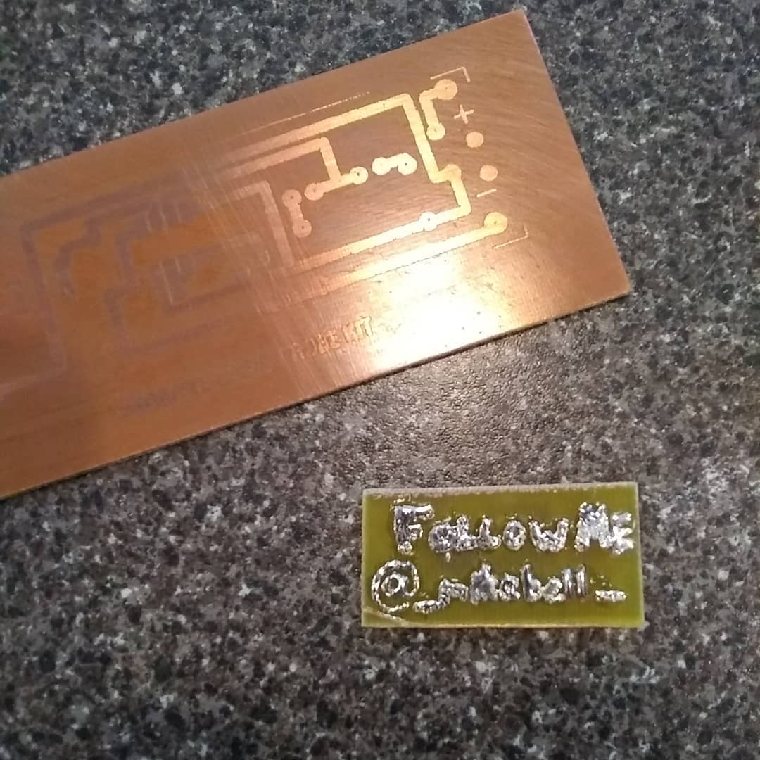 Board after etch
