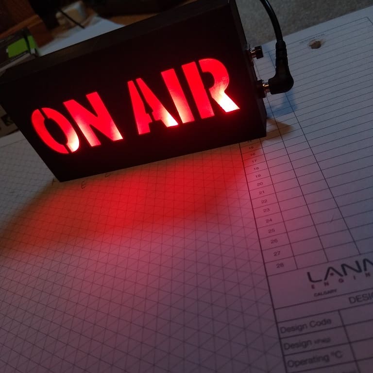 On Air sign Red