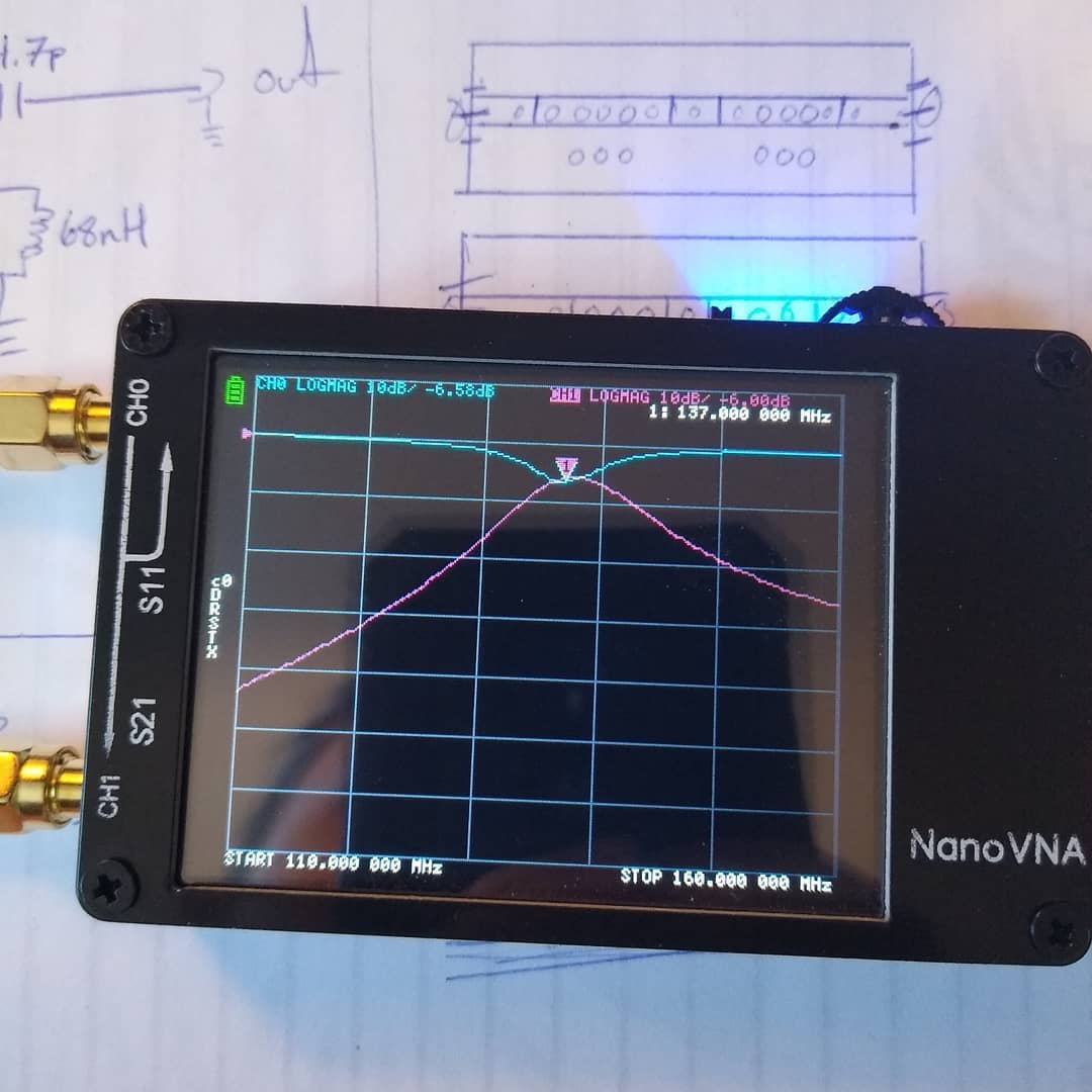 NanoVNA measurement of filter