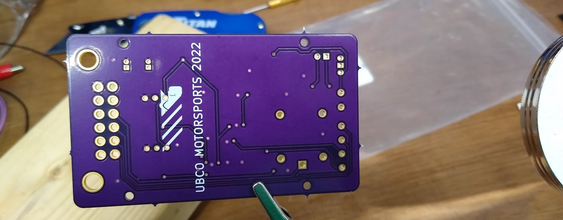 Physical PCB bottom layer