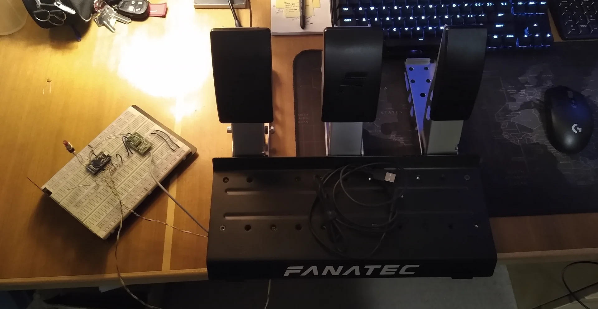 Pedals with microprocessor and load cell amplifier