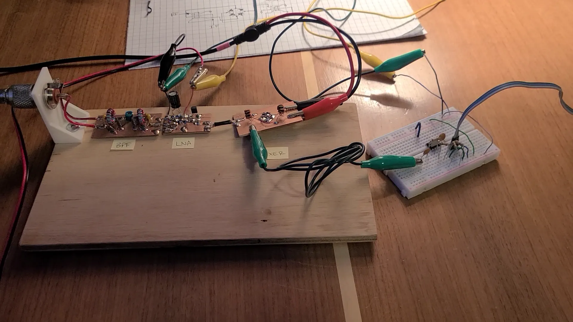 Assembled direct conversion reciever