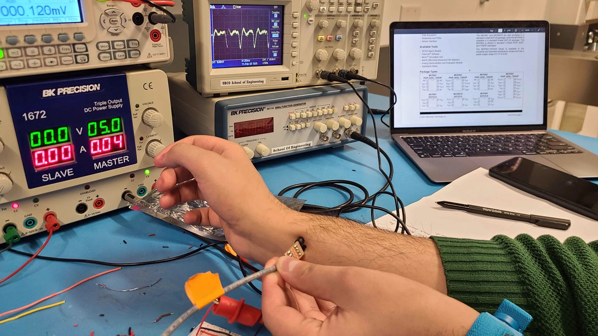 Testing the amplifier circuit