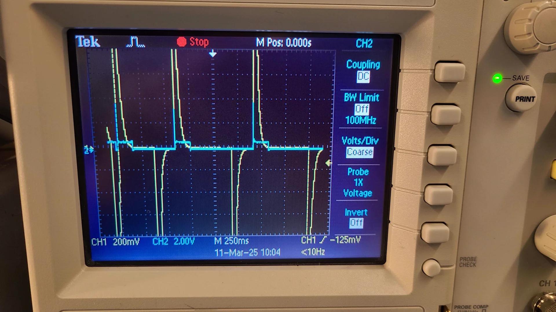Testing the final circuits differentiator outputs
