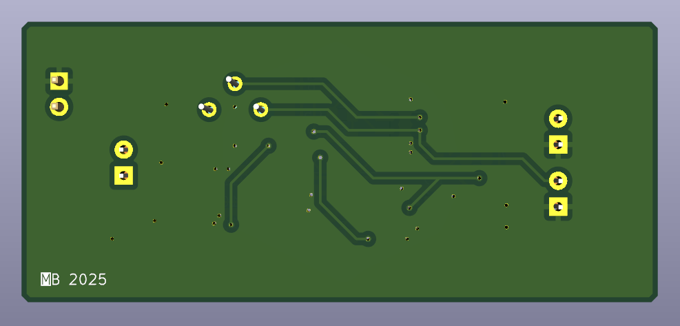 KiCad 3D render bottom