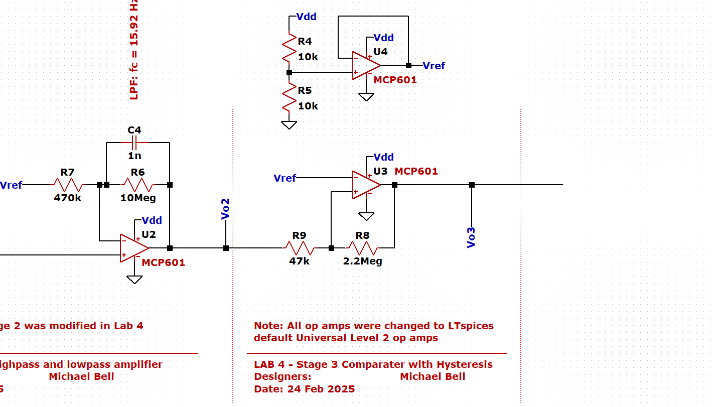 Comparator circuit schematic