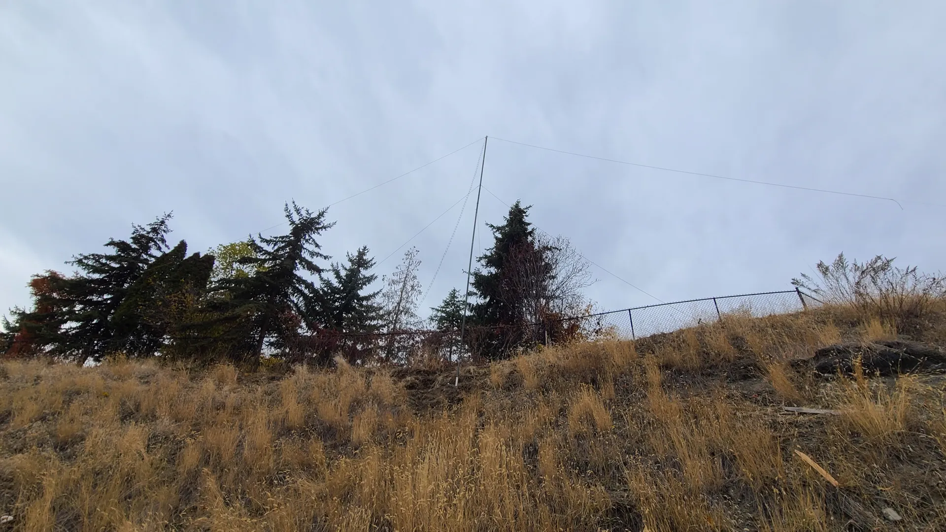 Doublet antenna standing tall