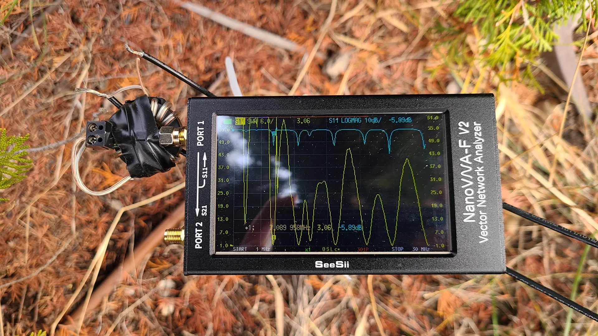 NanoVNA measurement setup