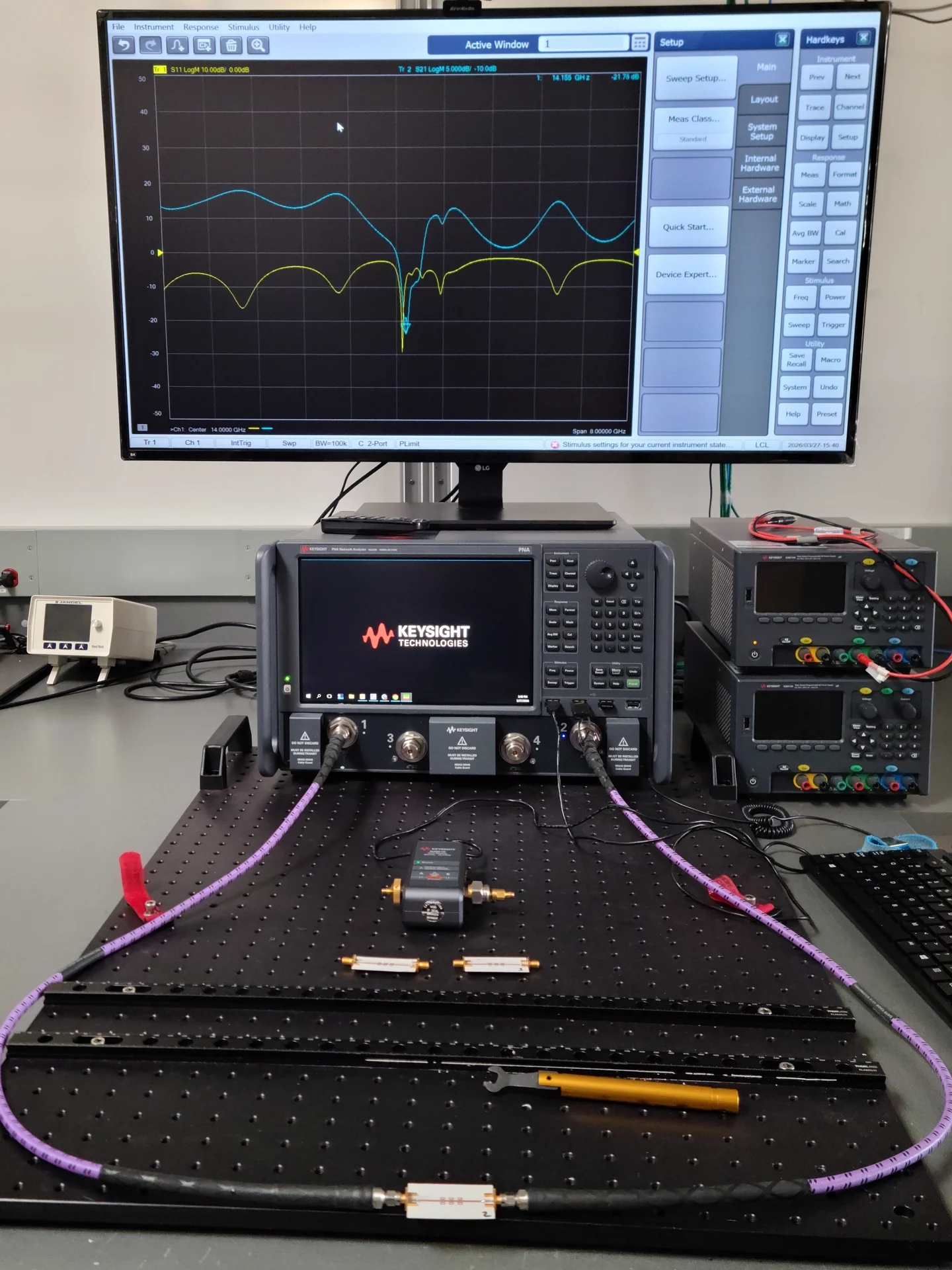 SRR result on the VNA