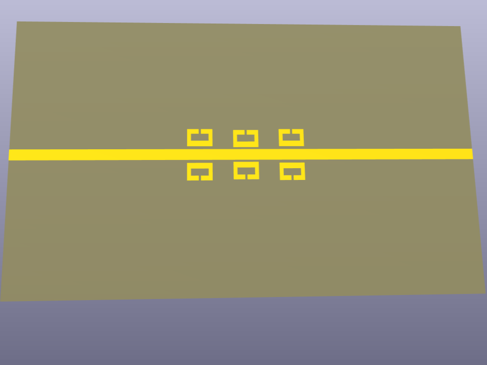 PCB layout of SRRs
